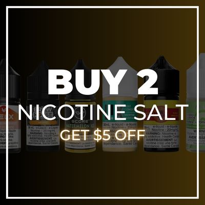 Bundle deal for nicotine salt e-liquid