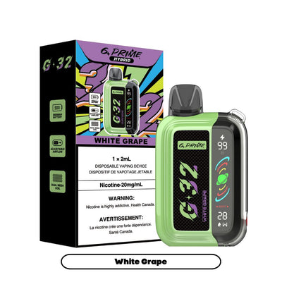 [Disposables] G Prime Hybrid G32 - White Grape Disposable Pod Systems