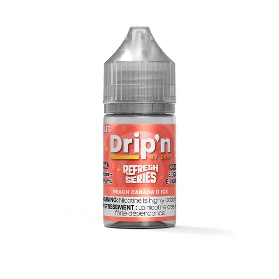 [Nic Salt] Drip'n by Envi Refresh Salt - Peach Canada D Ice 30mL-Nic Salt E-Juice-Drip'n by Envi Refresh Salt-20mg-Lucky 8 Vapes