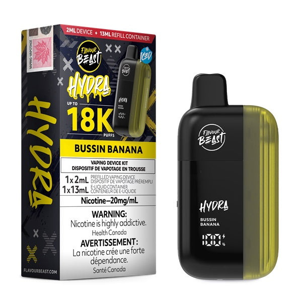 [Disposables] Flavour Beast HYDRA - Bussin' Banana Ice Disposable Pod Systems Vancouver Toronto Calgary Richmond Montreal Kingsway Winnipeg Quebec Coquitlam Canada Canadian Vapes Shop Free Shipping E-Juice Mods Nic Salt