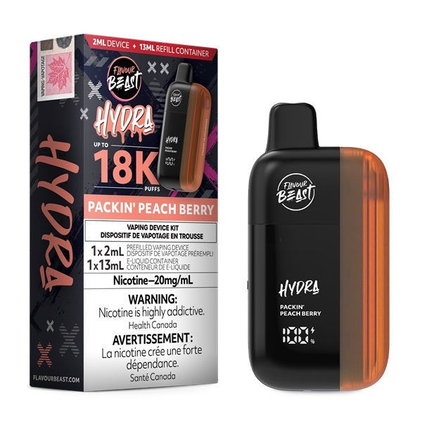 [Disposables] Flavour Beast HYDRA - Packin' Peach Berry Disposable Pod Systems Vancouver Toronto Calgary Richmond Montreal Kingsway Winnipeg Quebec Coquitlam Canada Canadian Vapes Shop Free Shipping E-Juice Mods Nic Salt