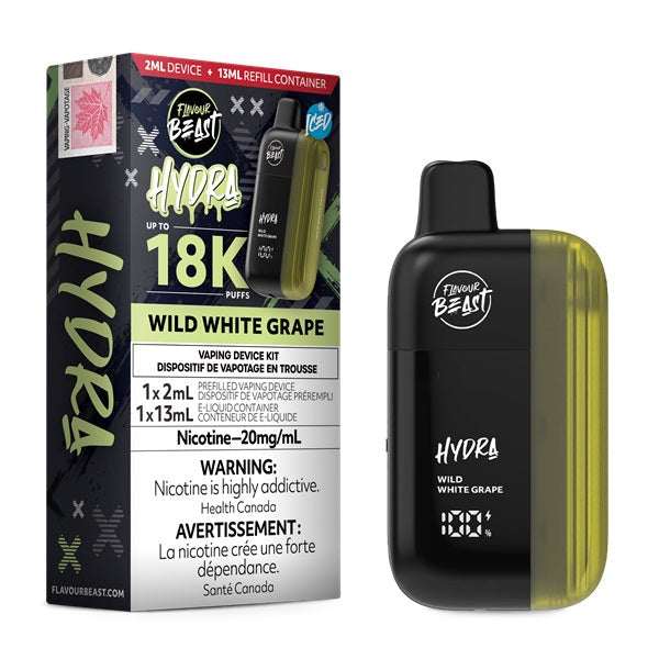 [Disposables] Flavour Beast HYDRA - Wild White Grape Ice Disposable Pod Systems Vancouver Toronto Calgary Richmond Montreal Kingsway Winnipeg Quebec Coquitlam Canada Canadian Vapes Shop Free Shipping E-Juice Mods Nic Salt