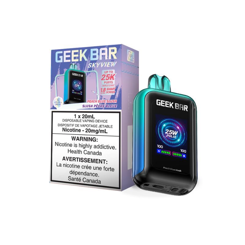 [Disposables] Geek Bar Skyview - Peach Blue Slush Disposable Pod Systems Vancouver Toronto Calgary Richmond Montreal Kingsway Winnipeg Quebec Coquitlam Canada Canadian Vapes Shop Free Shipping E-Juice Mods Nic Salt