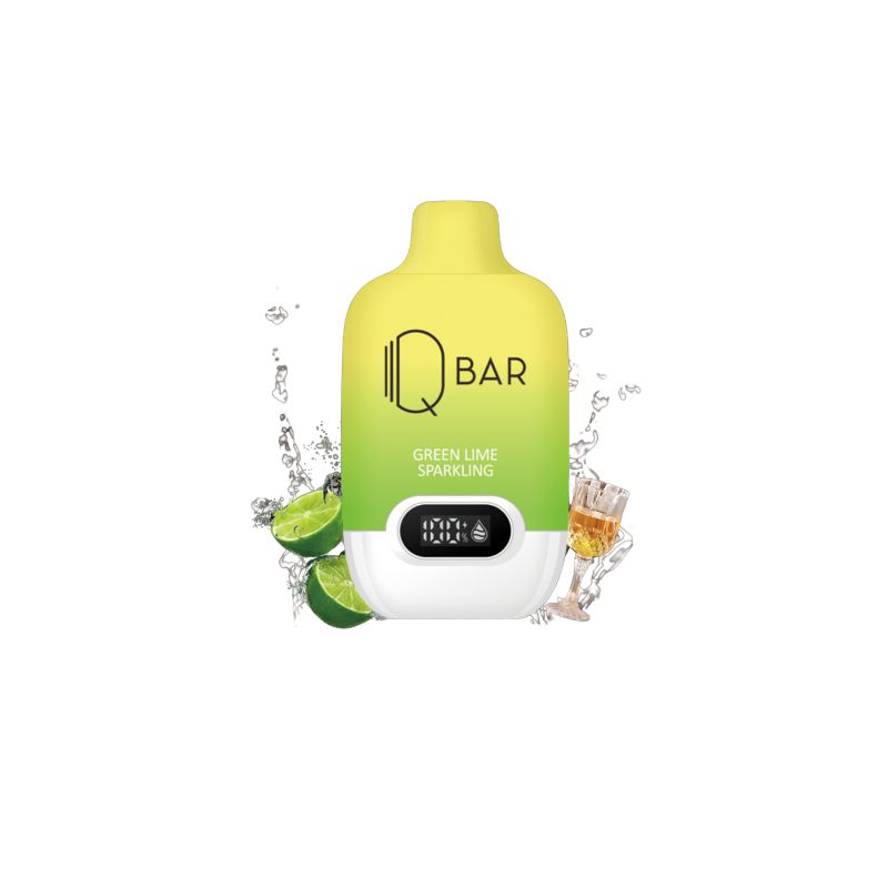 [Disposables] QBAR - Green Lime Sparkling Disposable Pod Systems Vancouver Toronto Calgary Richmond Montreal Kingsway Winnipeg Quebec Coquitlam Canada Canadian Vapes Shop Free Shipping E-Juice Mods Nic Salt