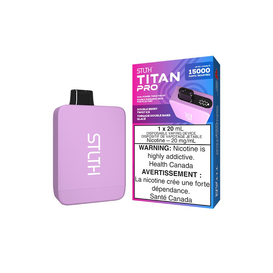 [Disposables] STLTH Titan Pro - Double Berry Twist Ice Disposable Pod Systems Vancouver Toronto Calgary Richmond Montreal Kingsway Winnipeg Quebec Coquitlam Canada Canadian Vapes Shop Free Shipping E-Juice Mods Nic Salt