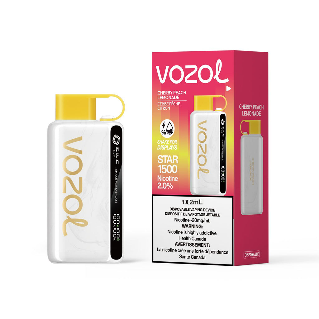 [Disposables] Vozol - Cherry Peach Lemonade Disposable Pod Systems Vancouver Toronto Calgary Richmond Montreal Kingsway Winnipeg Quebec Coquitlam Canada Canadian Vapes Shop Free Shipping E-Juice Mods Nic Salt