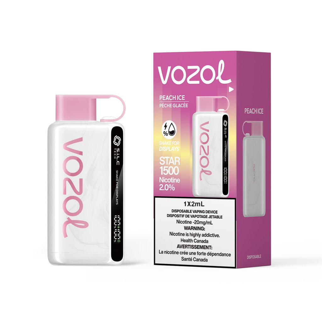 [Disposables] Vozol - Peach Ice Disposable Pod Systems Vancouver Toronto Calgary Richmond Montreal Kingsway Winnipeg Quebec Coquitlam Canada Canadian Vapes Shop Free Shipping E-Juice Mods Nic Salt