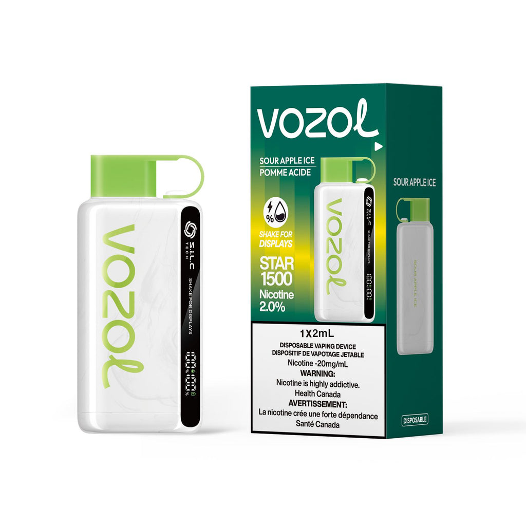 [Disposables] Vozol - Sour Apple Ice Disposable Pod Systems Vancouver Toronto Calgary Richmond Montreal Kingsway Winnipeg Quebec Coquitlam Canada Canadian Vapes Shop Free Shipping E-Juice Mods Nic Salt