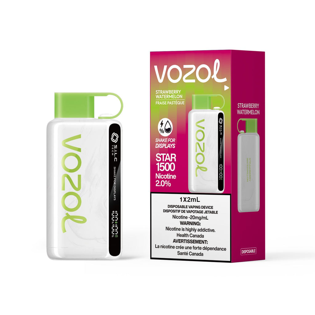 [Disposables] Vozol - Strawberry Watermelon Disposable Pod Systems Vancouver Toronto Calgary Richmond Montreal Kingsway Winnipeg Quebec Coquitlam Canada Canadian Vapes Shop Free Shipping E-Juice Mods Nic Salt