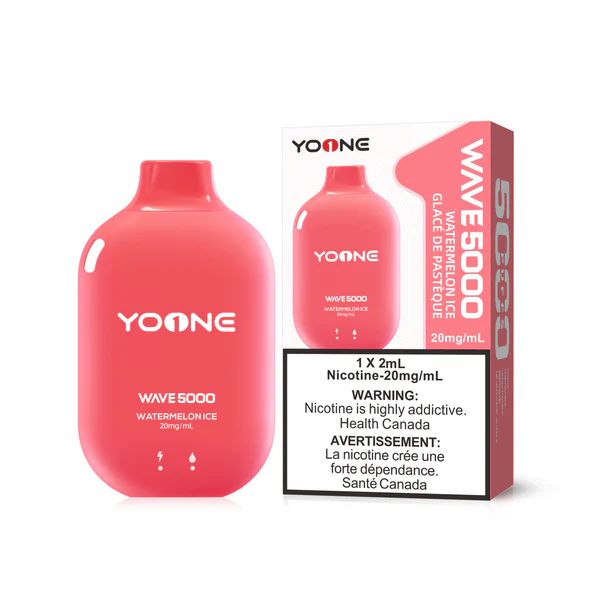 [Disposables] Yoone Wave 5000 - Watermelon Ice Disposable Pod Systems Vancouver Toronto Calgary Richmond Montreal Kingsway Winnipeg Quebec Coquitlam Canada Canadian Vapes Shop Free Shipping E-Juice Mods Nic Salt