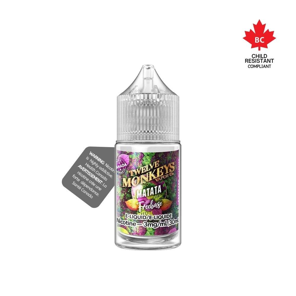 [Freebase] 12 Monkeys - Matata 30mL Freebase E-Juice Vancouver Toronto Calgary Richmond Montreal Kingsway Winnipeg Quebec Coquitlam Canada Canadian Vapes Shop Free Shipping E-Juice Mods Nic Salt