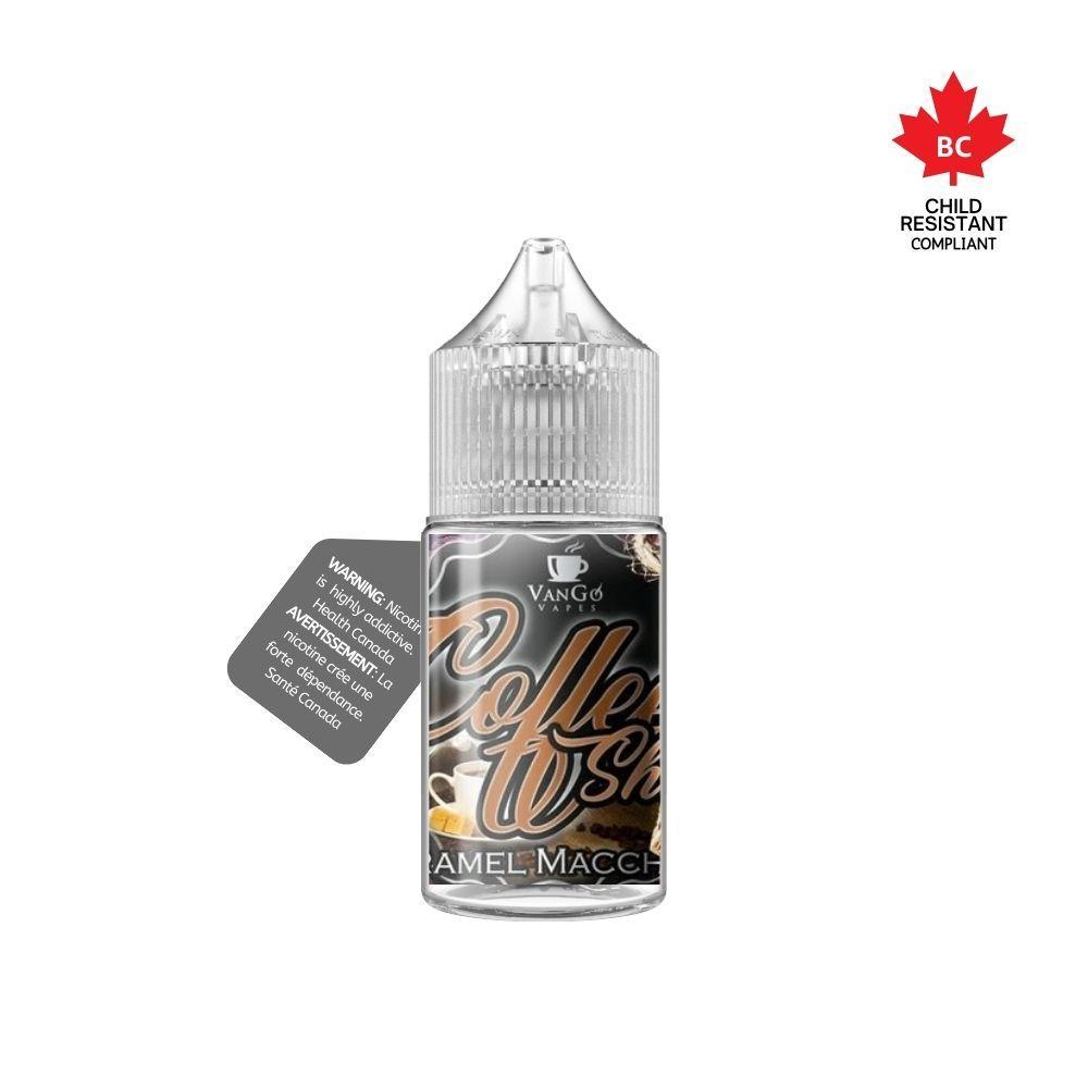 [Freebase] Vango Vapes - Caramacc 30mL Freebase E-Juice Vancouver Toronto Calgary Richmond Montreal Kingsway Winnipeg Quebec Coquitlam Canada Canadian Vapes Shop Free Shipping E-Juice Mods Nic Salt