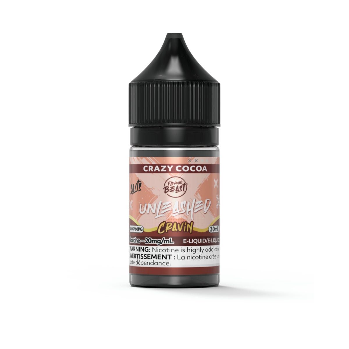 [Nic Salt] Flavour Beast Unleashed Cravin - Crazy Cocoa 30ml Nic Salt E-Juice Vancouver Toronto Calgary Richmond Montreal Kingsway Winnipeg Quebec Coquitlam Canada Canadian Vapes Shop Free Shipping E-Juice Mods Nic Salt