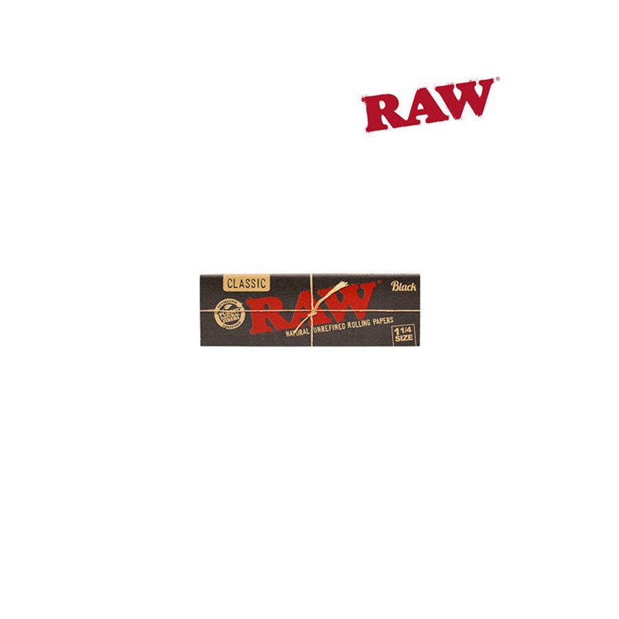 Raw 1 1/4 Black Natural Unrefined Rolling Papers Dry Herb Accessories Vancouver Toronto Calgary Richmond Montreal Kingsway Winnipeg Quebec Coquitlam Canada Canadian Vapes Shop Free Shipping E-Juice Mods Nic Salt