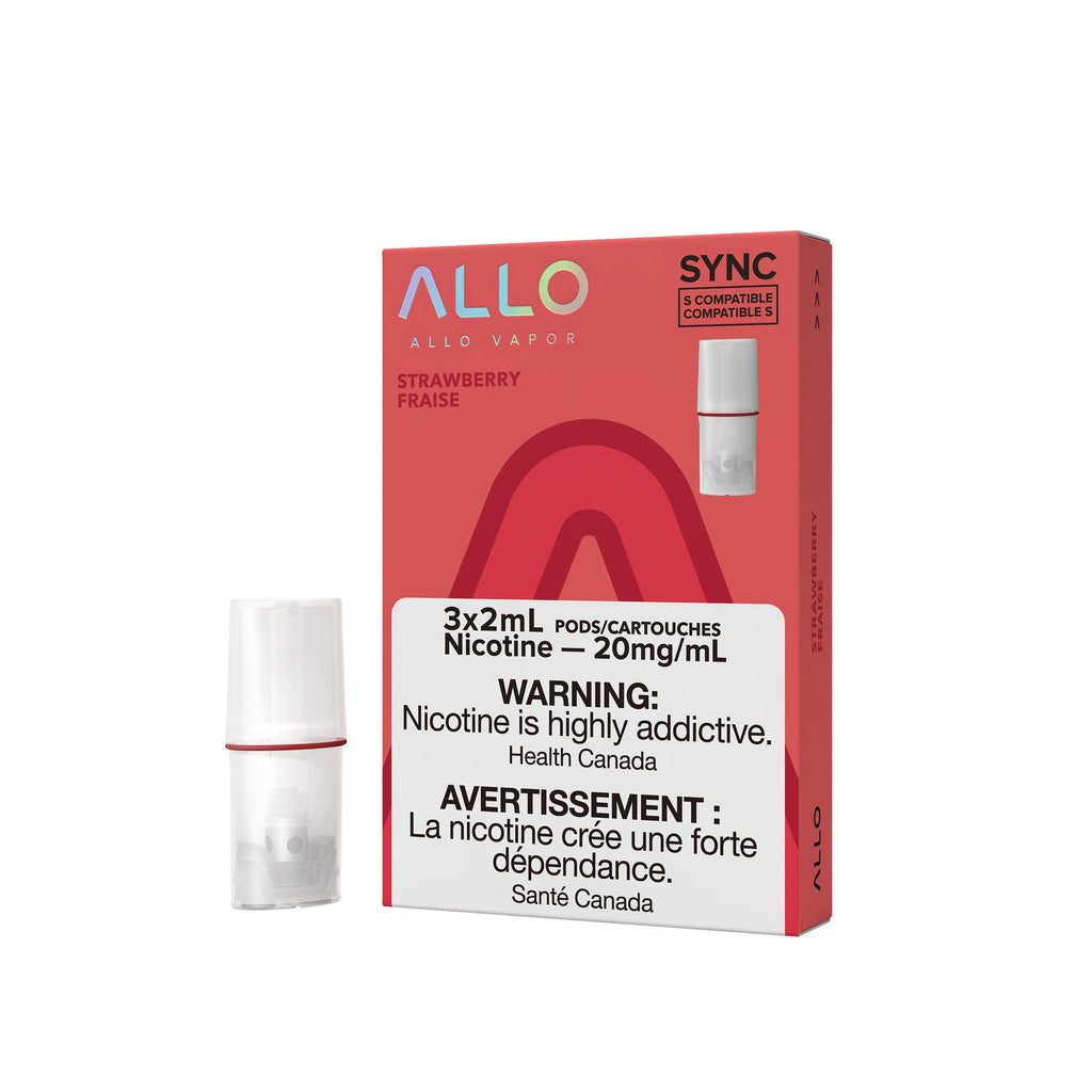 [Vape Pods] ALLO Sync - Strawberry (3pk) Vape Pods Vancouver Toronto Calgary Richmond Montreal Kingsway Winnipeg Quebec Coquitlam Canada Canadian Vapes Shop Free Shipping E-Juice Mods Nic Salt