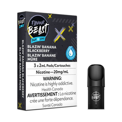 [Vape Pods] Flavour Beast - Blazin' Banana Blackberry Iced (3pk) Vape Pods