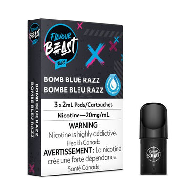 [Vape Pods] Flavour Beast - Bomb Blue Razz (3pk) Vape Pods