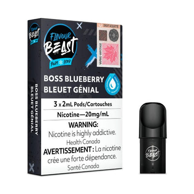 [Vape Pods] Flavour Beast - Boss Blueberry Iced (3pk) Vape Pods