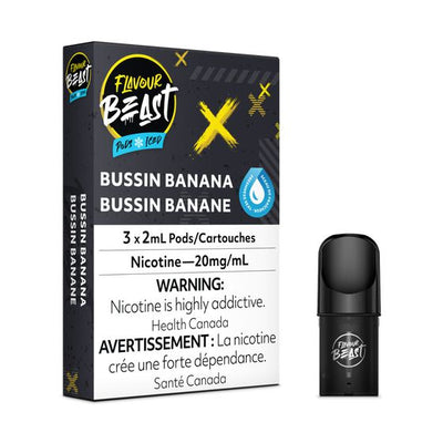 [Vape Pods] Flavour Beast - Bussin Banana Iced (3pk) Vape Pods