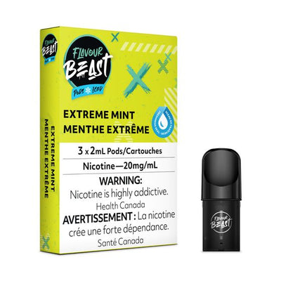 [Vape Pods] Flavour Beast - Extreme Mint Iced (3pk) Vape Pods