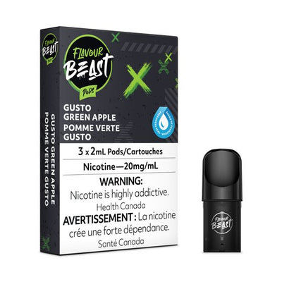 [Vape Pods] Flavour Beast - Gusto Green Apple (3pk) Vape Pods