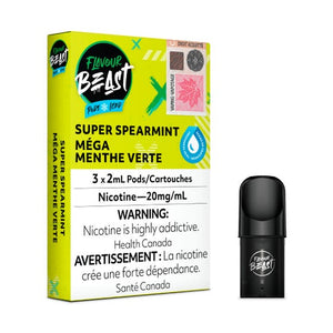 [Vape Pods] Flavour Beast - Super Spearmint Iced (3pk) Vape Pods