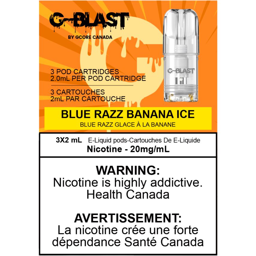 [Vape Pods] G-Blast - Blue Raspberry Banana Ice (3pk) Vape Pods Vancouver Toronto Calgary Richmond Montreal Kingsway Winnipeg Quebec Coquitlam Canada Canadian Vapes Shop Free Shipping E-Juice Mods Nic Salt