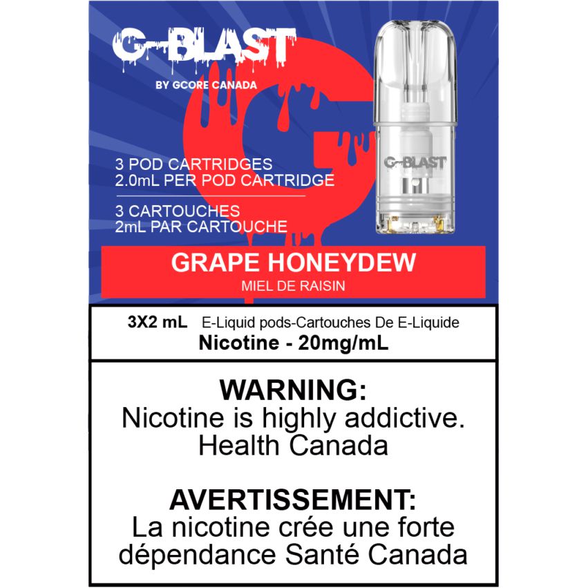 [Vape Pods] G-Blast - Grape Honeydew (3pk) Vape Pods Vancouver Toronto Calgary Richmond Montreal Kingsway Winnipeg Quebec Coquitlam Canada Canadian Vapes Shop Free Shipping E-Juice Mods Nic Salt