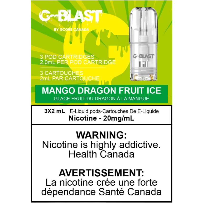 [Vape Pods] G-Blast - Mango Dragon Fruit Ice (3pk) Vape Pods Vancouver Toronto Calgary Richmond Montreal Kingsway Winnipeg Quebec Coquitlam Canada Canadian Vapes Shop Free Shipping E-Juice Mods Nic Salt