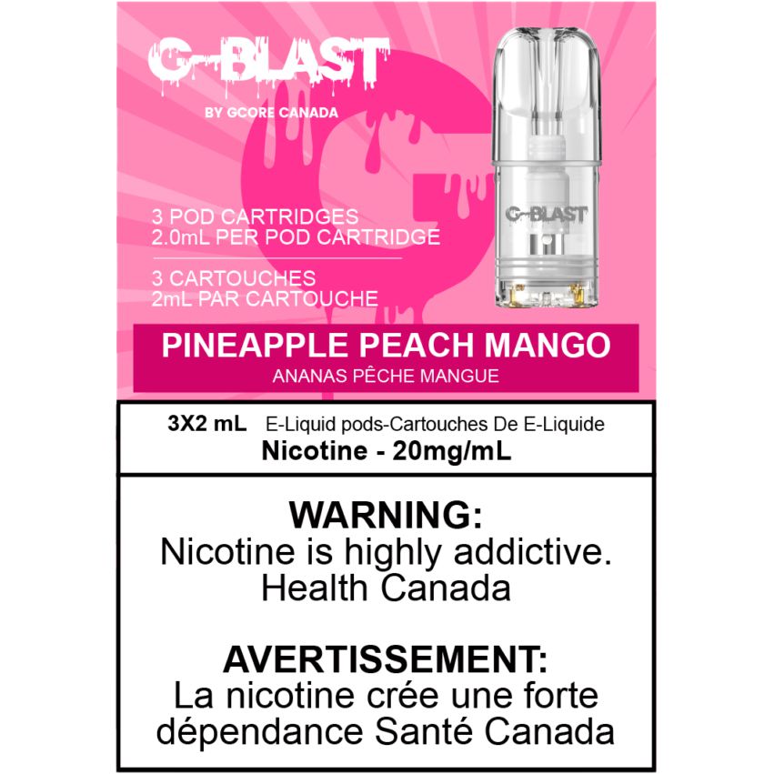 [Vape Pods] G-Blast - Pineapple Peach Mango (3pk) Vape Pods Vancouver Toronto Calgary Richmond Montreal Kingsway Winnipeg Quebec Coquitlam Canada Canadian Vapes Shop Free Shipping E-Juice Mods Nic Salt