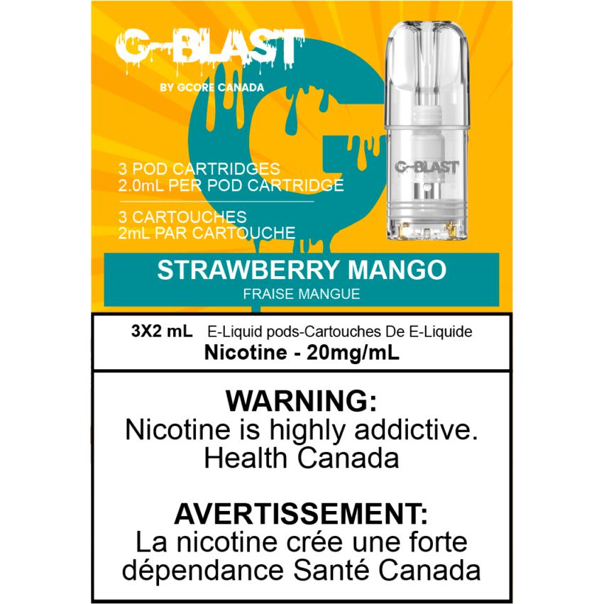 [Vape Pods] G-Blast - Strawberry Mango (3pk) Vape Pods Vancouver Toronto Calgary Richmond Montreal Kingsway Winnipeg Quebec Coquitlam Canada Canadian Vapes Shop Free Shipping E-Juice Mods Nic Salt