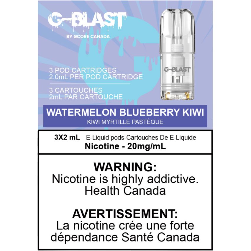 [Vape Pods] G-Blast - Watermelon Blueberry Kiwi (3pk) Vape Pods Vancouver Toronto Calgary Richmond Montreal Kingsway Winnipeg Quebec Coquitlam Canada Canadian Vapes Shop Free Shipping E-Juice Mods Nic Salt