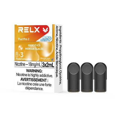 [Vape Pods] RELX Infinity Pro - Mango Ice (3pk) Vape Pods Vancouver Toronto Calgary Richmond Montreal Kingsway Winnipeg Quebec Coquitlam Canada Canadian Vapes Shop Free Shipping E-Juice Mods Nic Salt