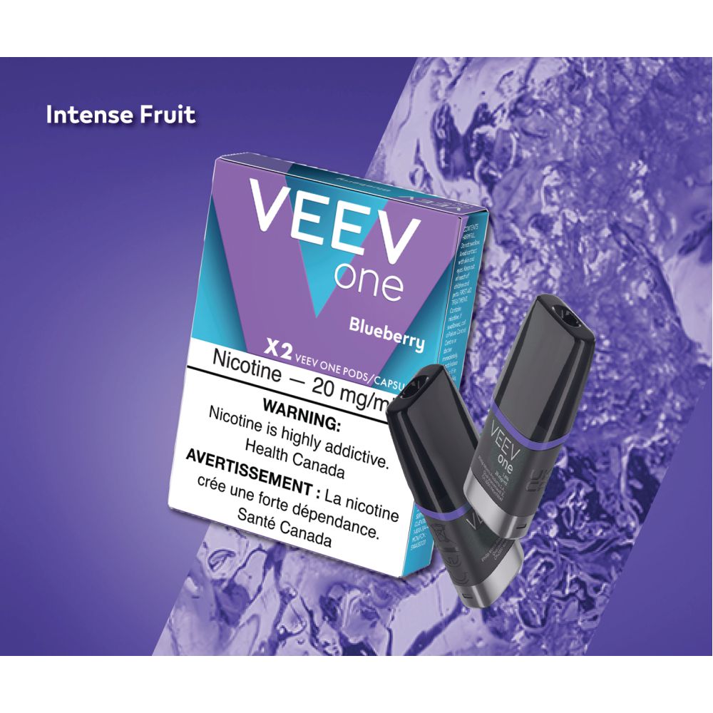 [Vape Pods] VEEV One Pod - Blueberry (2pk) Vape Pods Vancouver Toronto Calgary Richmond Montreal Kingsway Winnipeg Quebec Coquitlam Canada Canadian Vapes Shop Free Shipping E-Juice Mods Nic Salt