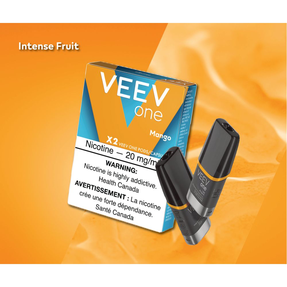 [Vape Pods] VEEV One Pod - Mango (2pk) Vape Pods Vancouver Toronto Calgary Richmond Montreal Kingsway Winnipeg Quebec Coquitlam Canada Canadian Vapes Shop Free Shipping E-Juice Mods Nic Salt