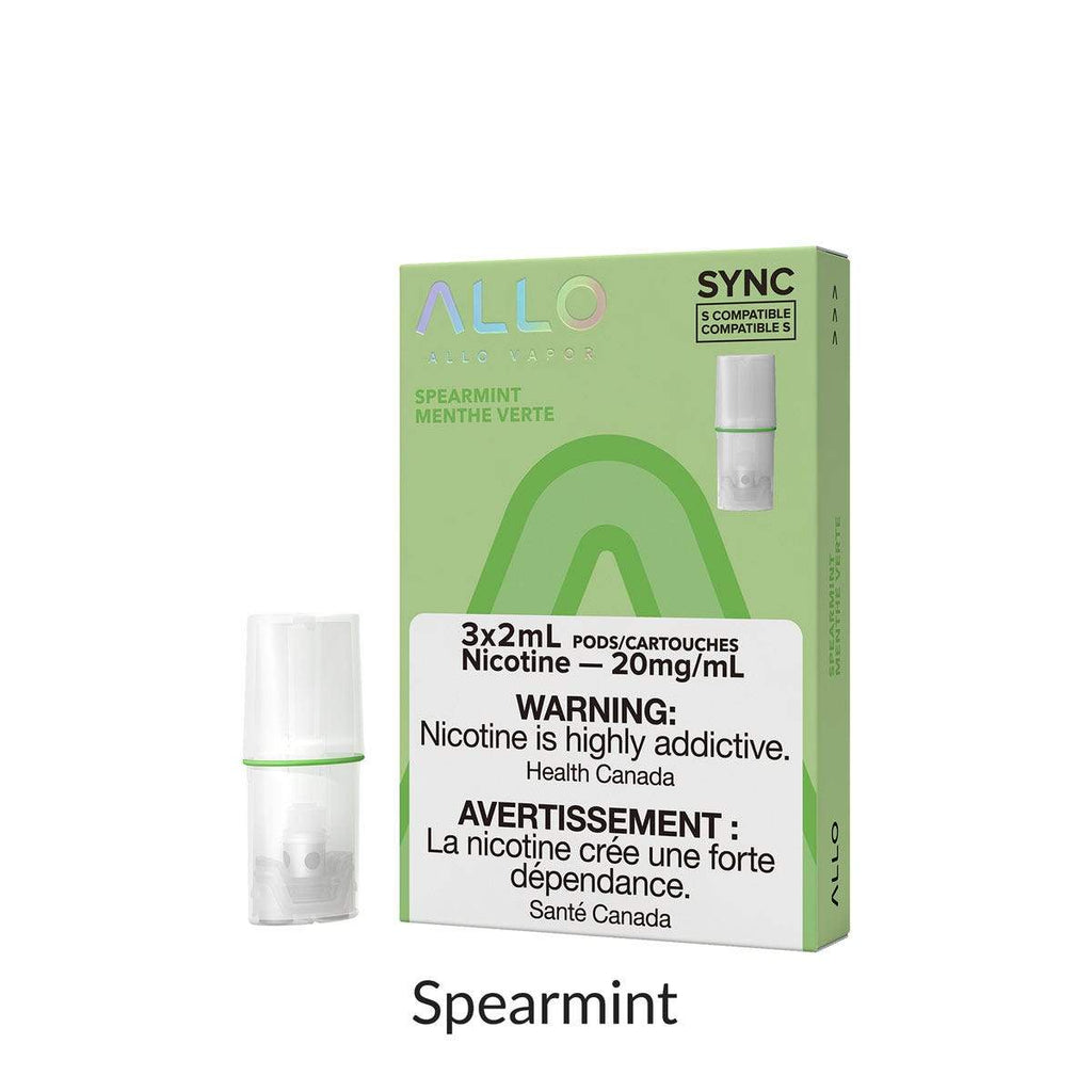 [Vape Pods] ALLO Sync - Spearmint (3pk) Vape Pods Vancouver Toronto Calgary Richmond Montreal Kingsway Winnipeg Quebec Coquitlam Canada Canadian Vapes Shop Free Shipping E-Juice Mods Nic Salt